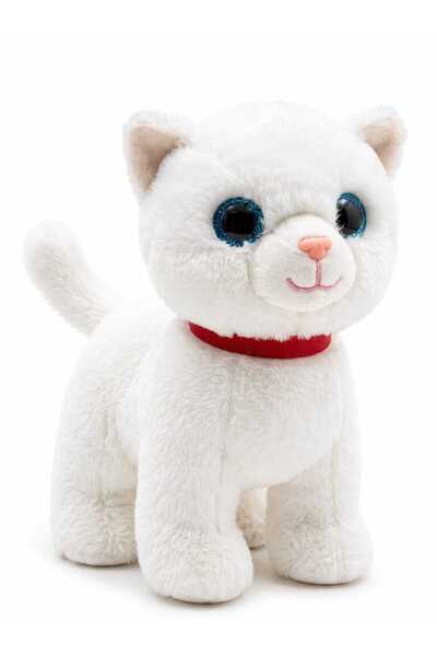Fidan oyuncak Sesli Miyavlayan Yumuşak Peluş Yavru Kedi - 22 cm İnteraktif Se...