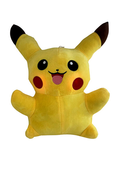 UDATOYS Pikachu Işıklı Sesli Pokemon Pikaçu Peluş Büyük Boy 33x25 Cm