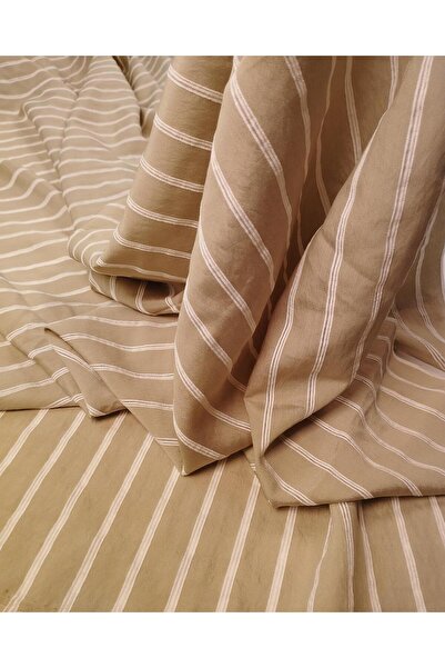 Kumaş Parça Μπεζ Λευκό Λεπτό Αέρινο Ύφασμα Aerobin με Ρευστή Εφαρμογή για Μπλ...