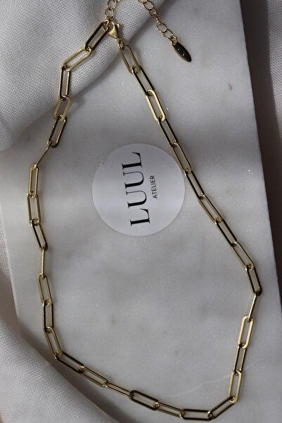 LUUL ATELIER XUPING 14K Gold Ataç Model Çelik Kolye