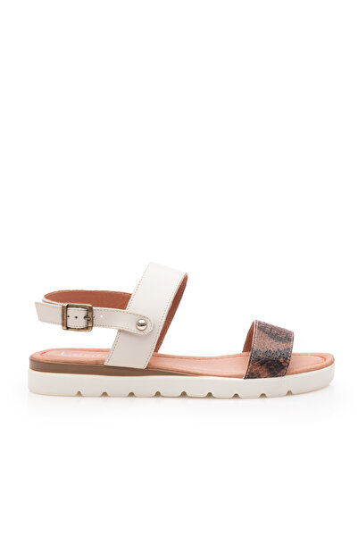 UrbanShoes Sandale cu talpă joasă damă, din piele naturală, Leofex - 043-1 Be...