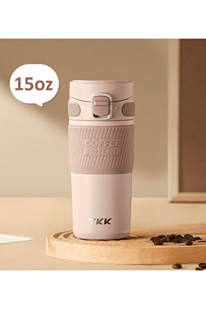 TKK 450ml Stainless Steel Coffee thermos 316 with Anti Scalding Silicone Head...