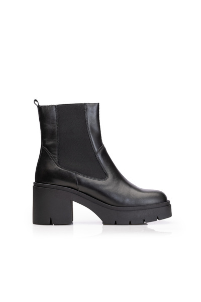 UrbanShoes Botine damă din piele naturală, Leofex - 012 Negru Box
