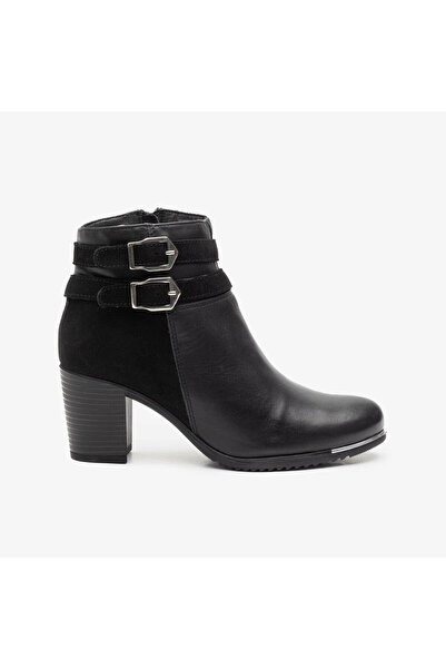 UrbanShoes Botine dama din piele naturala Leofex- 462 Negru box velur