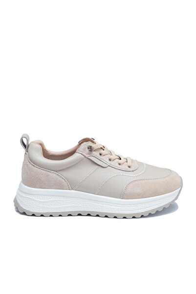 UrbanShoes Sneakers damă din piele naturală - 4431 Bej Box