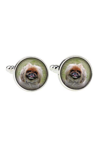 Art - Dog Pekingese, Pekinese, Peke - cufflinks, a shirt accessory, a shirt p...