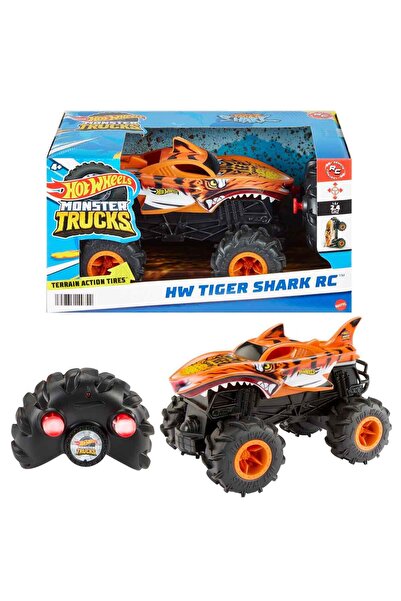 HOT WHEELS 1:24 Monster Trucks Tiger Shark Uzaktan Kumandalı Araba HNV03