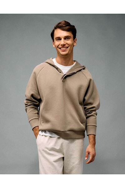 AMERICAN EAGLE AE Active Piqué Henley Hoodie