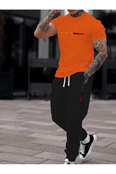 PAVRO Unisex Oversize Σετ Φόρμας με Μικτό Σχέδιο και Στάμπα, Άνετο Σετ Φόρμας...