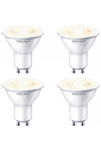 Yeelight Bec LED W1, Wi-Fi, GU10, 4.8W, 2700K, 350lm, Set 4 bucăți YLDP004