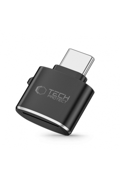 Tech-Protect Cititor de carduri USB-C Ultraboost, microSD, Negru