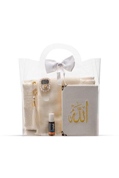 Hayrat Neşriyat Prayer Rug + Scarf + Essence + Prayer Beads + Zikirmatik + La...
