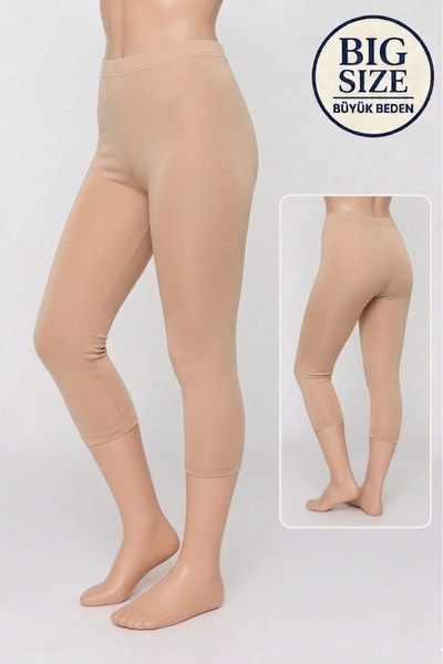 Altınay Plus Size Cotton Women's Leggings High Waist Capri Comfortable Stretc...