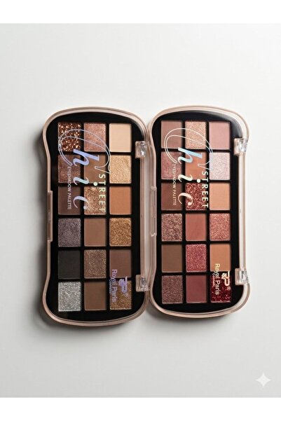 MIROE Chic Street 15 Renk Göz Farı Paleti - Yüksek Pigmentli Glitter ve Mat S...