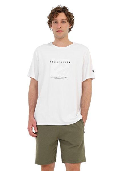 lumberjack ML 11CRISFW25ELG-1 5PR OFF WHITE Tricou cu mânecă scurtă pentru bă...