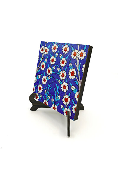 Sadrazam طاولة مكتبية من MDF مطبوعة بنمط بلاط إيزنيك العثماني الزهري 10x10 1G...