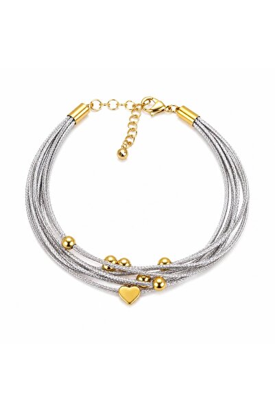 CHARMLUCKY Heart Silver Cord Bracelet