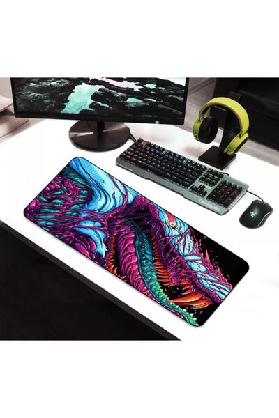 sgeteknoloji SGE TEKNOLOJİ HYPER 85X34 Cm Speed Kaymaz Taban Dikişli Mouse Pad Oyuncu Gamer