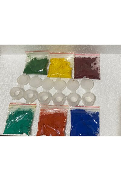 candleistanbul Mum boyası özel seri 6 renk plastik kap hediyeli renkler açıkl...