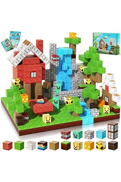 Bllexar Μαγνητικά Τουβλάκια Κατασκευών Minecraft 100 Τεμάχια