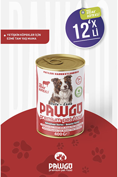 Avantaj Serisi | Biftekli | Yetişkin | Pate | Köpek Yaş Mama | 400g X 12