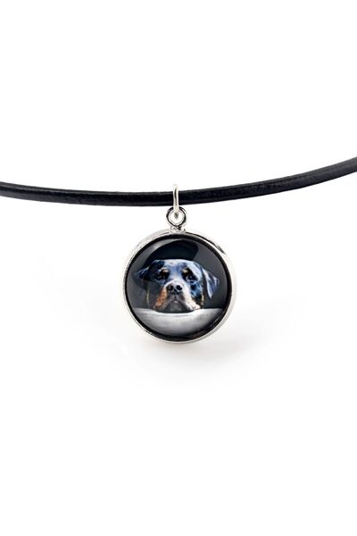 Art - Dog Rottweiler, Rott - pandantiv pentru colier cu fotografia ta, lucrat...