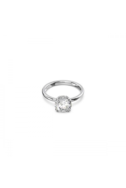 Swarovski Constella Round Yüzük Princess Cut Beyaz Rodyum Kaplama 52 52