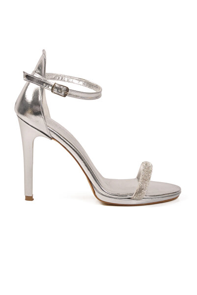 AYAKMOD Silver High Heeled Lightweight Women's Heeled Shoes 655527 Z