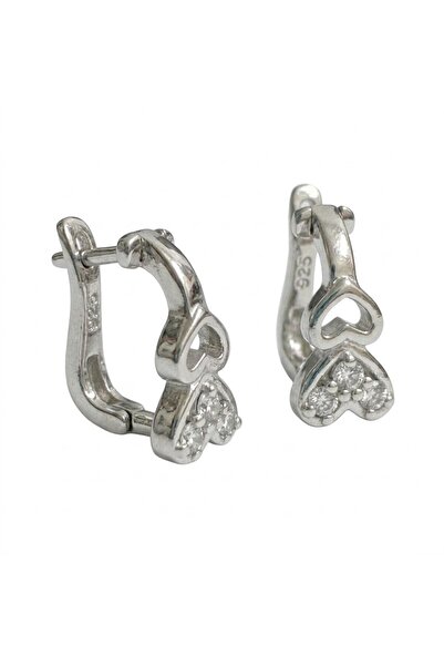 OEM Pereche de cercei din Argint pur argint 925, De culoare argintie, Design ...