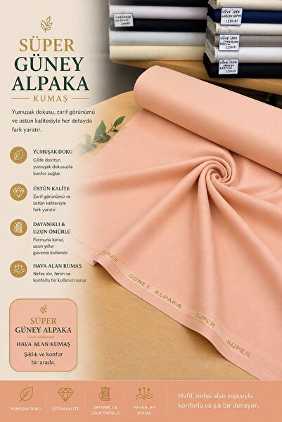 SOLUTE NEVRESİMLİK SÜPER GÜNEY ALPAKA KUMAŞ