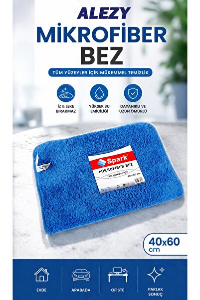 Alezy Spark M2314 Mikrofiber Yumuşak Dokulu Temizlik Bezi 60x40cm (Karışık Renk)