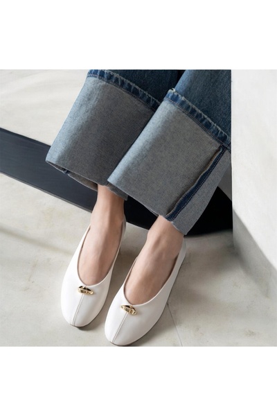 runa shoes detaliu cataramă metalică aurie balerini casual