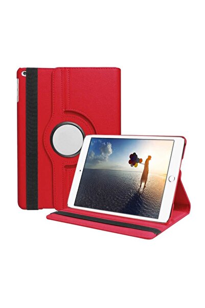 iPad Air 3 / Air 4 / iPad Pro 10.5 / iPad 10.2 ile uyumlu 360 Derece Dönebilen Standlı Tablet Kılıfı - Kırmızı