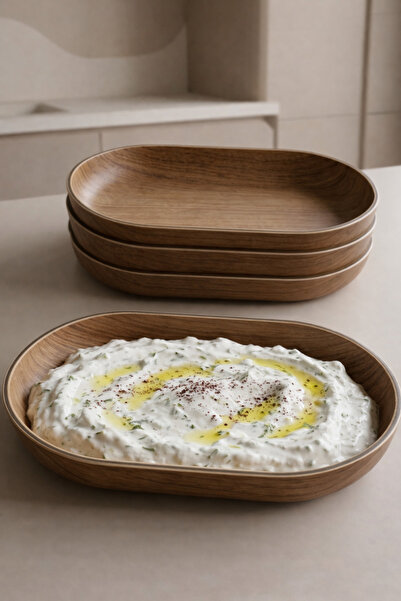 Empressco Şık 4'lü Oval Meze ve Sunum Tabağı Seti, Kahvaltıya Zarif Dokunuş