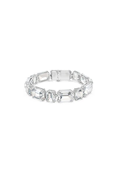 Swarovski Millenia Tennis Bileklik Octagon Kesim Beyaz Rodyum Kaplama