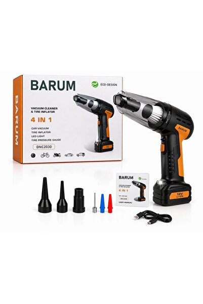 Barum Çok Fonksiyonlu Oto El Süpürgesi Ve Taşınabilir Lastik Hava Kompresörü ...