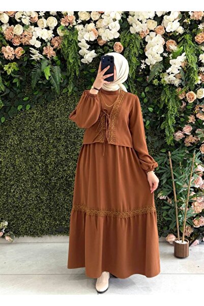 Moda Fatma Linda Krep Elbise