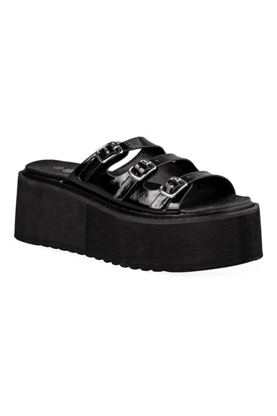 Envie Shoes Γυναικεία Παπούτσια Παντόφλες Flatforms E42-21192-34 Μαύρο