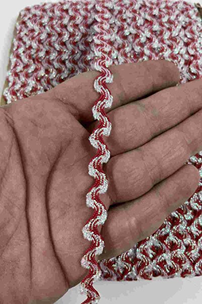 Hobigram شريط زخرفي متعرج منقوش باللون الأحمر الداكن والفضي من لومي فورتيك - ...