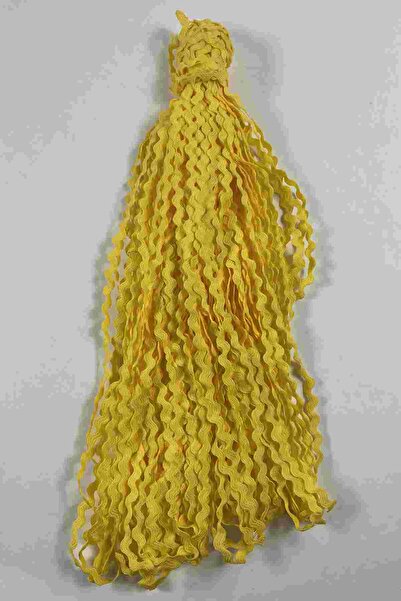 Hobigram Yellow Vavel Wavy Decorative Ribbon – 1 cm Thin Zigzag Ribbon 10 Meters