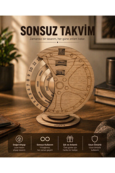 Migure Sonsuz Takvim Yuvarlak Jant