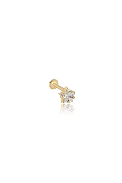 Cherry by Özkonak Yıldız Taş Altın Tragus Piercing