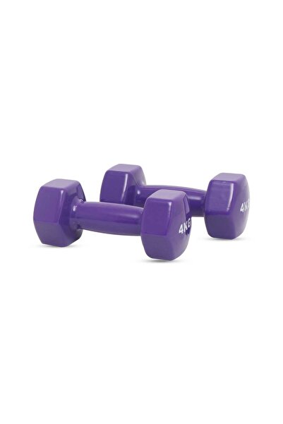 Cardio Fitness مجموعة دمبلز من الفينيل بتشطيب مات 2 × 4 كجم