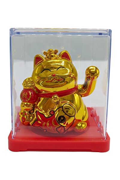 Dünyadan Hediyeler Maneki Neko El Sallayan Mini Şans Kedisi Gold Solar Güneş ...