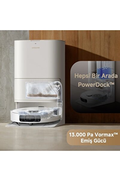 Dreame 13000Pa Kendi kendini temizleyen Otomatik Akıllı İstasyon Sıcak Su Mop...