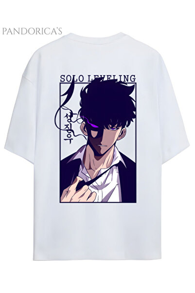 Grafftee Clothing Solo Leveling Anime Tasarım Serisi Sung Jinwoo Yazılı Sırt ...