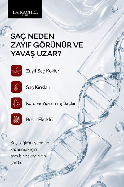 La Rachel Yavaş Uzayan ve Yıpranmış Saçlar İçin 3’lü Profesyonel Bakım Seti – Daha Güçlü, Daha Dolgun ve Sağlıklı Görünümlü Saçlar