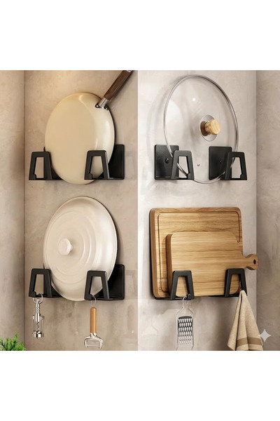 DLN SHOP 4 Adet Mutfak Ve Banyo İçin Çok Amaçlı Yapışkanlı Kancalı Paslanmaz ...