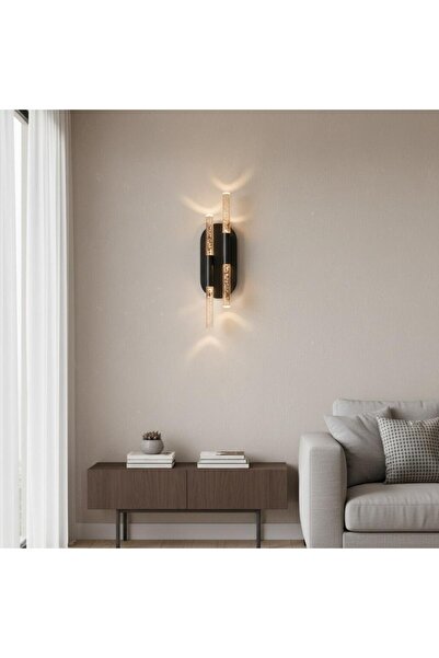 Elizim Home Lighting Bubble Ledli Siyah Pilli Aplik