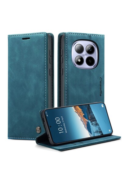Caseme 013 Retro Θήκη Βιβλίο Green Blue (Xiaomi Redmi Note 15 Pro 4G)